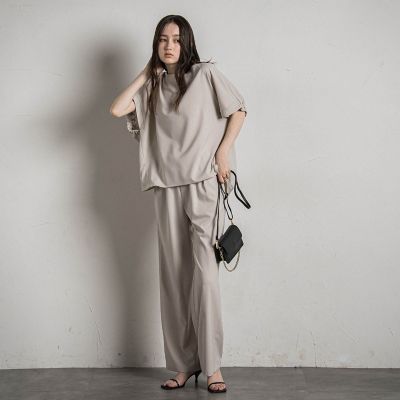 ウェザーストレッチリラックスワイドパンツ≪洗濯機で洗える≫