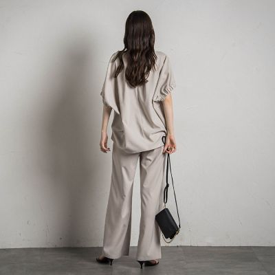 ウェザーストレッチリラックスワイドパンツ≪洗濯機で洗える≫