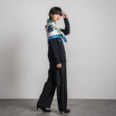 ダブルウエストワイドパンツ≪手洗い可能≫