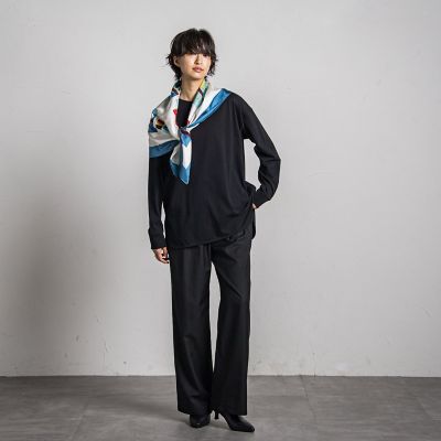 ダブルウエストワイドパンツ≪手洗い可能≫