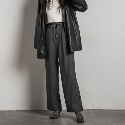 ダブルウエストワイドパンツ≪手洗い可能≫