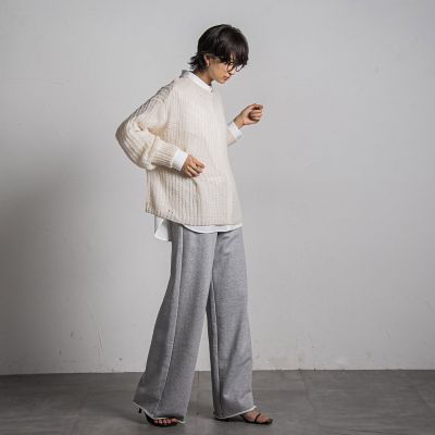 【カタログ掲載】スウェットワイドストレートパンツ≪手洗い可能≫