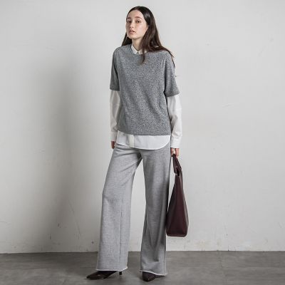 【カタログ掲載】スウェットワイドストレートパンツ≪手洗い可能≫