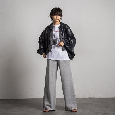 【カタログ掲載】スウェットワイドストレートパンツ≪手洗い可能≫