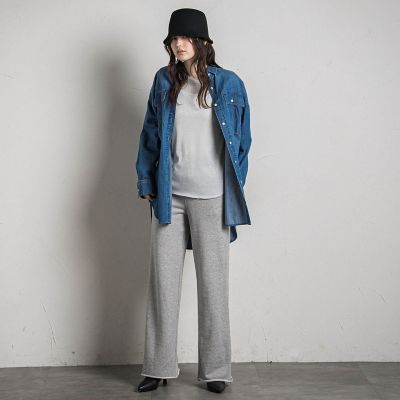 【カタログ掲載】スウェットワイドストレートパンツ≪手洗い可能≫