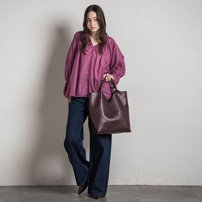 ワイドデニムパンツ≪洗濯機で洗える≫