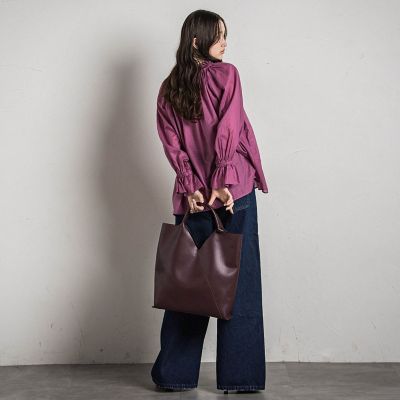 ワイドデニムパンツ≪洗濯機で洗える≫