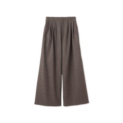 【カタログ掲載】ハンドトゥースツータックワイドパンツ≪手洗い可能≫