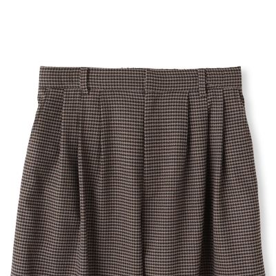 【カタログ掲載】ハンドトゥースツータックワイドパンツ≪手洗い可能≫