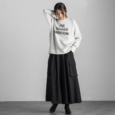 梳毛調カーゴキュロットパンツ≪手洗い可能≫