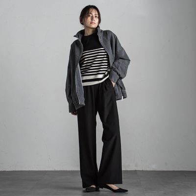 【新色追加】サーモサキソニーイージーワイドパンツ≪洗濯機で洗える≫