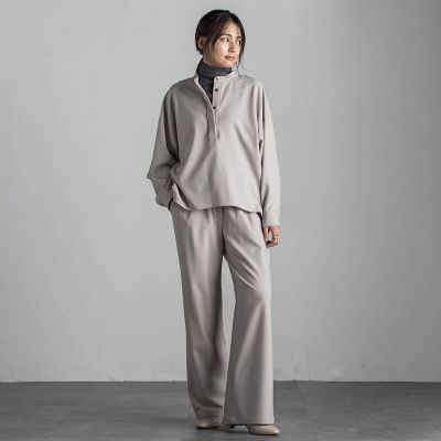 【新色追加】サーモサキソニーイージーワイドパンツ≪洗濯機で洗える≫