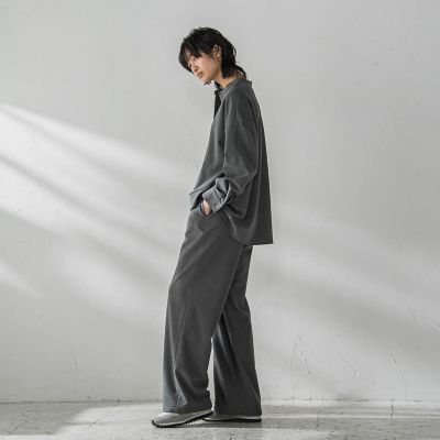 【新色追加】サーモサキソニーイージーワイドパンツ≪洗濯機で洗える≫