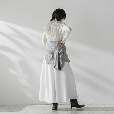 タックボリュームキュロットパンツ≪洗濯機で洗える≫