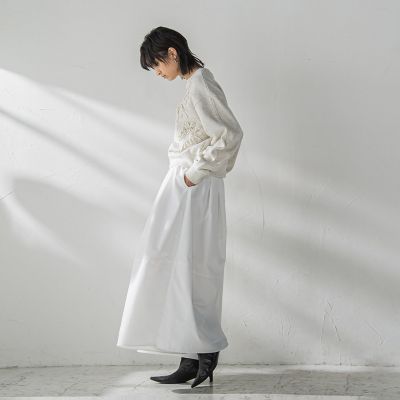 タックボリュームキュロットパンツ≪洗濯機で洗える≫