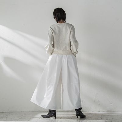 タックボリュームキュロットパンツ≪洗濯機で洗える≫