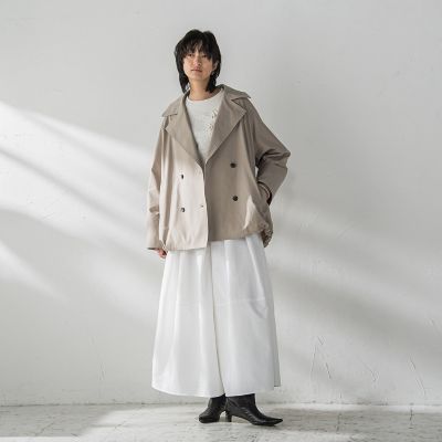 タックボリュームキュロットパンツ≪洗濯機で洗える≫