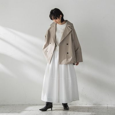 タックボリュームキュロットパンツ≪洗濯機で洗える≫