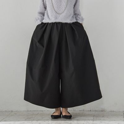 タックボリュームキュロットパンツ≪洗濯機で洗える≫