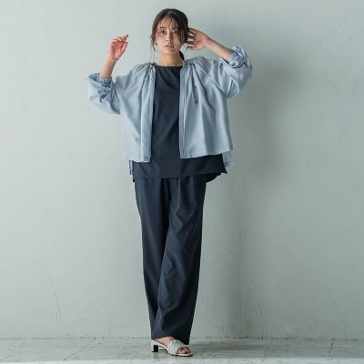 イージーワイドパンツ≪洗濯機で洗える≫