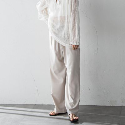 ＜MAYSON GREY（Women）＞イージーワイドパンツ≪洗濯機で洗える≫