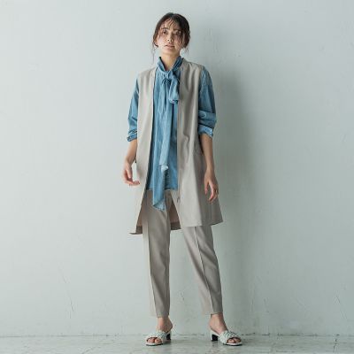 ストレッチテーパードパンツ≪手洗い可能≫