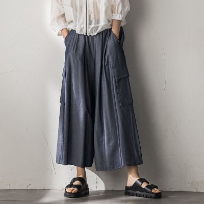 【新色追加】シャンブレーカーゴキュロットパンツ