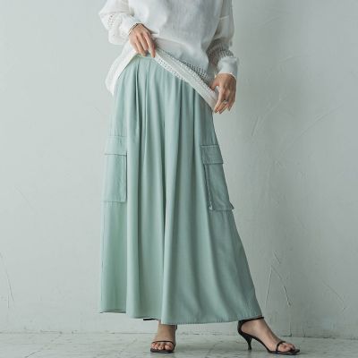 【新色追加】シャンブレーカーゴキュロットパンツ