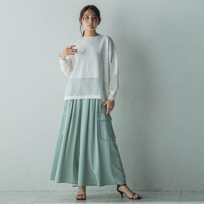 【新色追加】シャンブレーカーゴキュロットパンツ