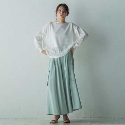 【新色追加】シャンブレーカーゴキュロットパンツ