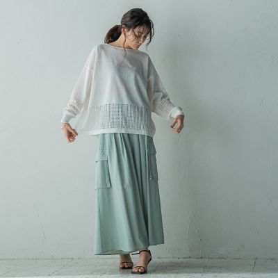 【新色追加】シャンブレーカーゴキュロットパンツ