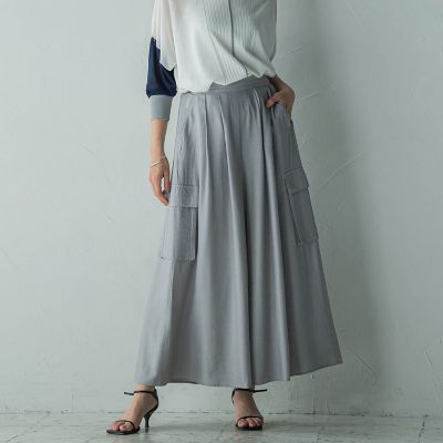 【新色追加】シャンブレーカーゴキュロットパンツ