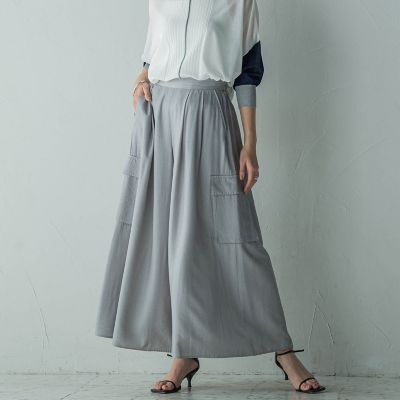 【新色追加】シャンブレーカーゴキュロットパンツ
