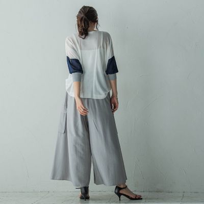 【新色追加】シャンブレーカーゴキュロットパンツ