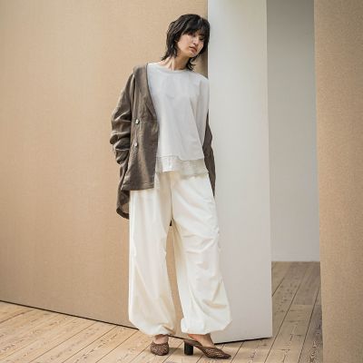撥水サイドラインパラシュートパンツ≪手洗い可能≫