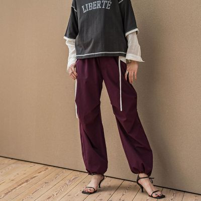 撥水サイドラインパラシュートパンツ≪手洗い可能≫