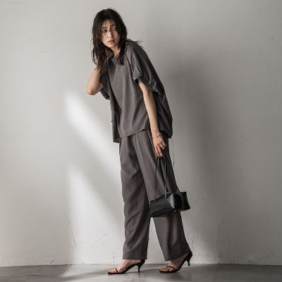 【新色追加】イージーワイドパンツ≪手洗い可能　／　セットアップ対応≫