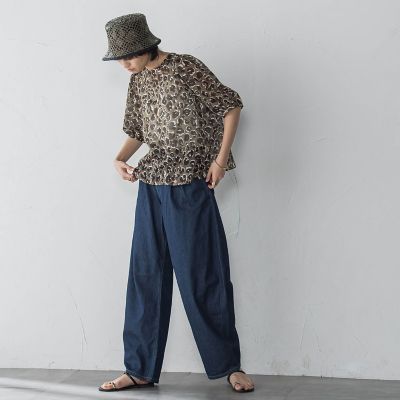 デニムリラックスカーブパンツ≪洗濯機で洗える≫