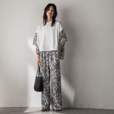 ペイズリー柄イージーワイドパンツ≪洗濯機で洗える≫ | MAYSON GREY