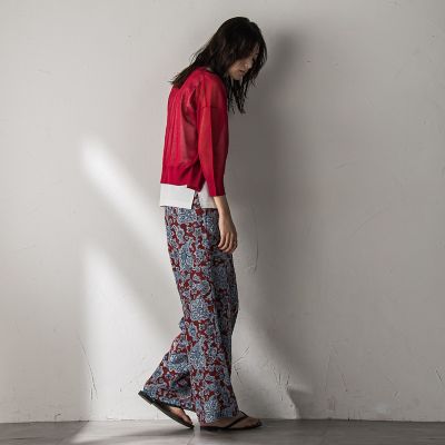 ペイズリー柄イージーワイドパンツ≪洗濯機で洗える≫ | MAYSON GREY