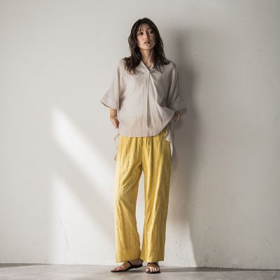 ペイズリー総刺繍綿ボイルストレートパンツ≪手洗い可能≫ | MAYSON