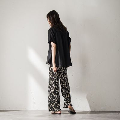 【ＷＥＢ限定】オリエンタル柄クリスタルプリーツパンツ≪手洗い可能≫