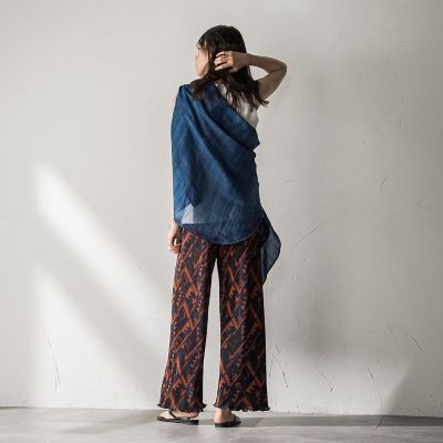 【ＷＥＢ限定】オリエンタル柄クリスタルプリーツパンツ≪手洗い可能≫