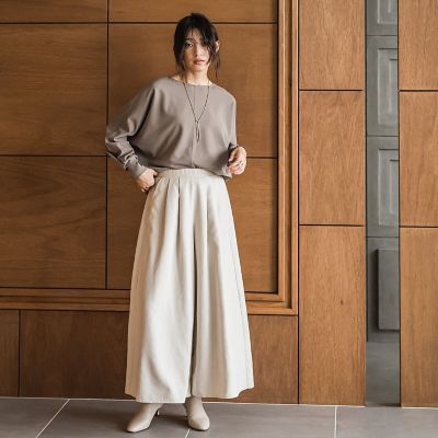 新色追加】【ゆるっと上品】私に似合うキュロットパンツ≪手洗い可能
