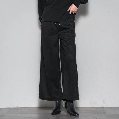 MAYSON GREY（Women）/メイソングレイ スウェード調ポンチイージーワイドパンツ&#8810;手洗い可能&#8811; 04ブラック パンツ・ズボン【三越伊勢丹/公式】