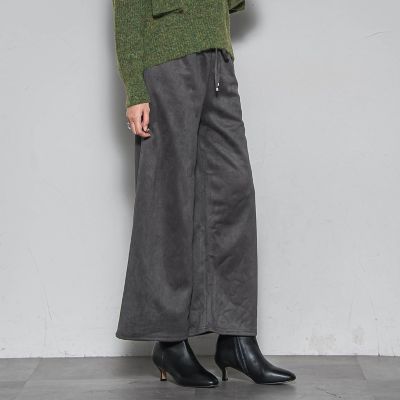 しゅうと】PEOPLE SENSE ペイント加工 ワイドパンツ グレー 美easy