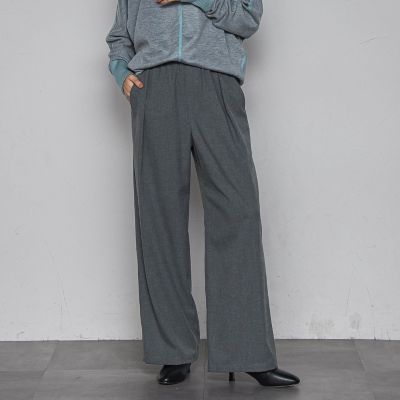 MAYSON GREY（Women）/メイソングレイ【一瞬で楽とキレイを叶える】裏起毛イージーワイドパンツ&#8810;手洗い可能&#8811; 20チャコールグレー パンツ・ズボン【三越伊勢丹/公式】