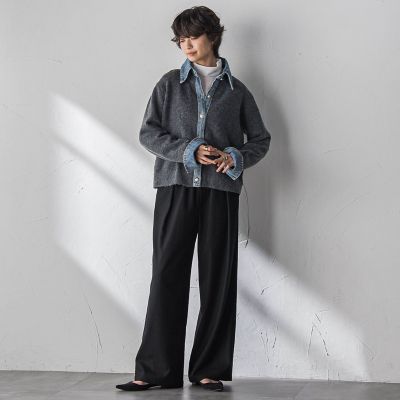 叶えるSET UP】起毛イージーワイドパンツ≪手洗い可能≫ | MAYSON