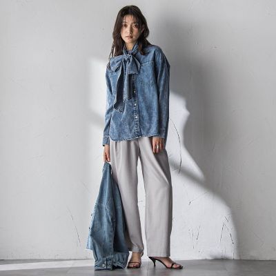 一瞬で楽とキレイを叶える】タンブラーオックスイージーワイドパンツ