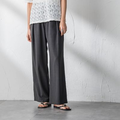 ＜MAYSON GREY（Women）＞【一瞬で楽とキレイを叶える】タンブラーブッチャーイージーワイドパンツ≪セットアップ対応≫